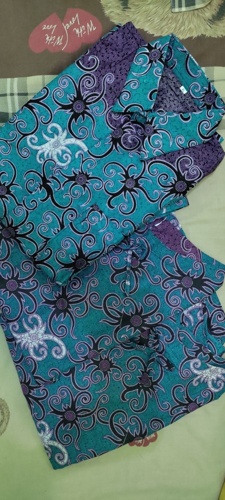 Promo Batik Couple Keluarga Sarimbit Sania Ruffle Batik Ori Ndoro Jowi Motif Cumi Tosca