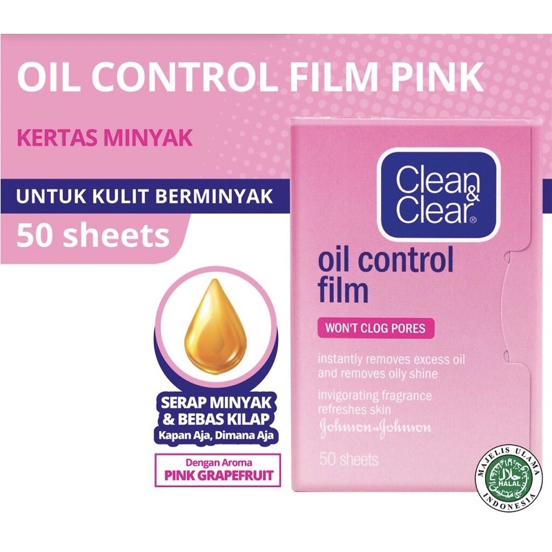 Clean &amp; Clear Oil Control Film Face Paper Kertas Minyak Wajah 50s