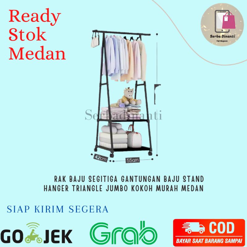 Rak Baju Segitiga Gantungan Baju Stand Hanger Triangle Jumbo Kokoh Murah MEDAN