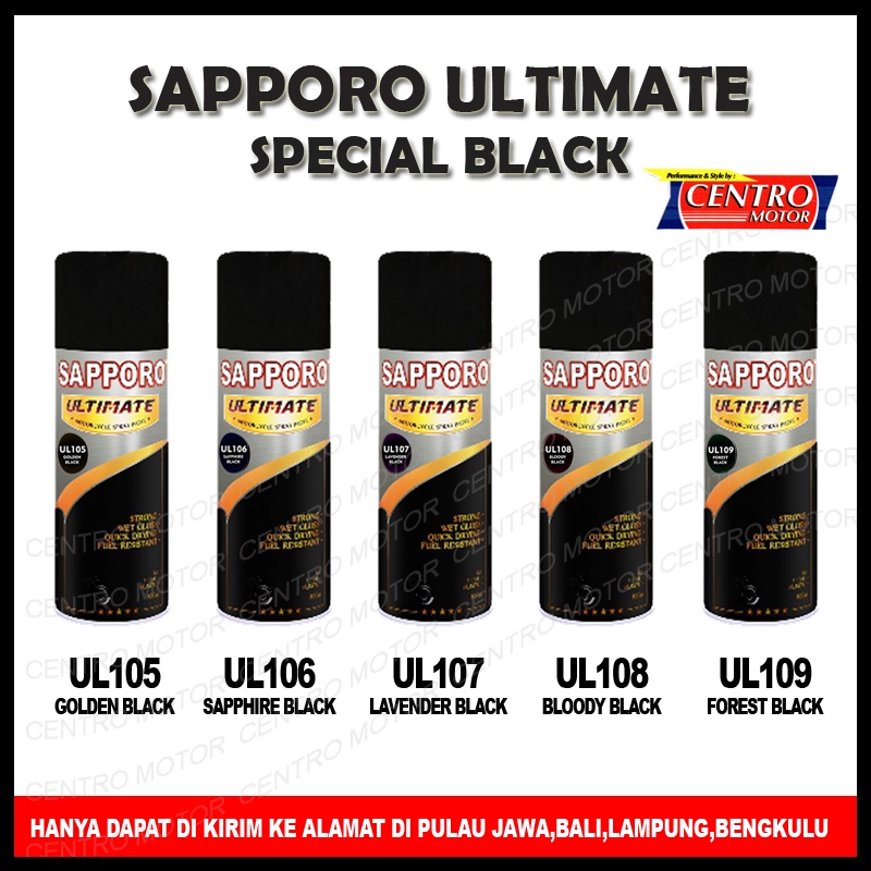 Sapporo Ultimate Black Series / Cat Spray Semprot Aerosol Terbaik