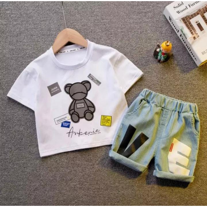 SETELAN JEANS ANAK PEREMPUAN/SETELAN ANAK KOREAN STYLE 1-5 TAHUN