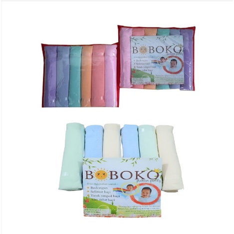 BOBOKO Bedong Bayi Kaos Warna Soft Pastel Rainbow Pelangi Murah Ukuran 90x100 cm