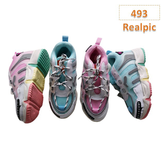 Sepatu Anak Sneakers Crosby Rainbow Fashion Korea Cewek Cowok (493)