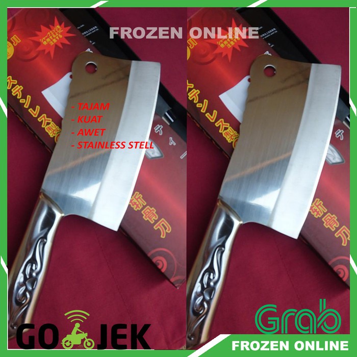 Golok Daging Stainless Pisau Potong Daging Tulang Golok Tulang Tajam