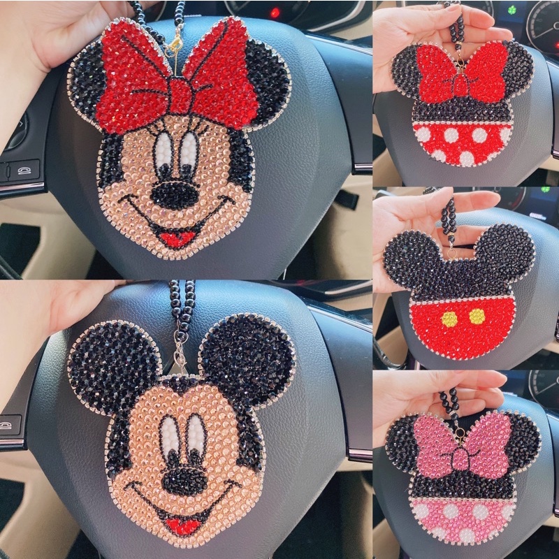 gantungan spion mobil mickey minnie blink hello kitty doraemon pucca spion   GS BLING // Gantungan Spion Mobil Mickey Aksesoris Pajangan Hiasan