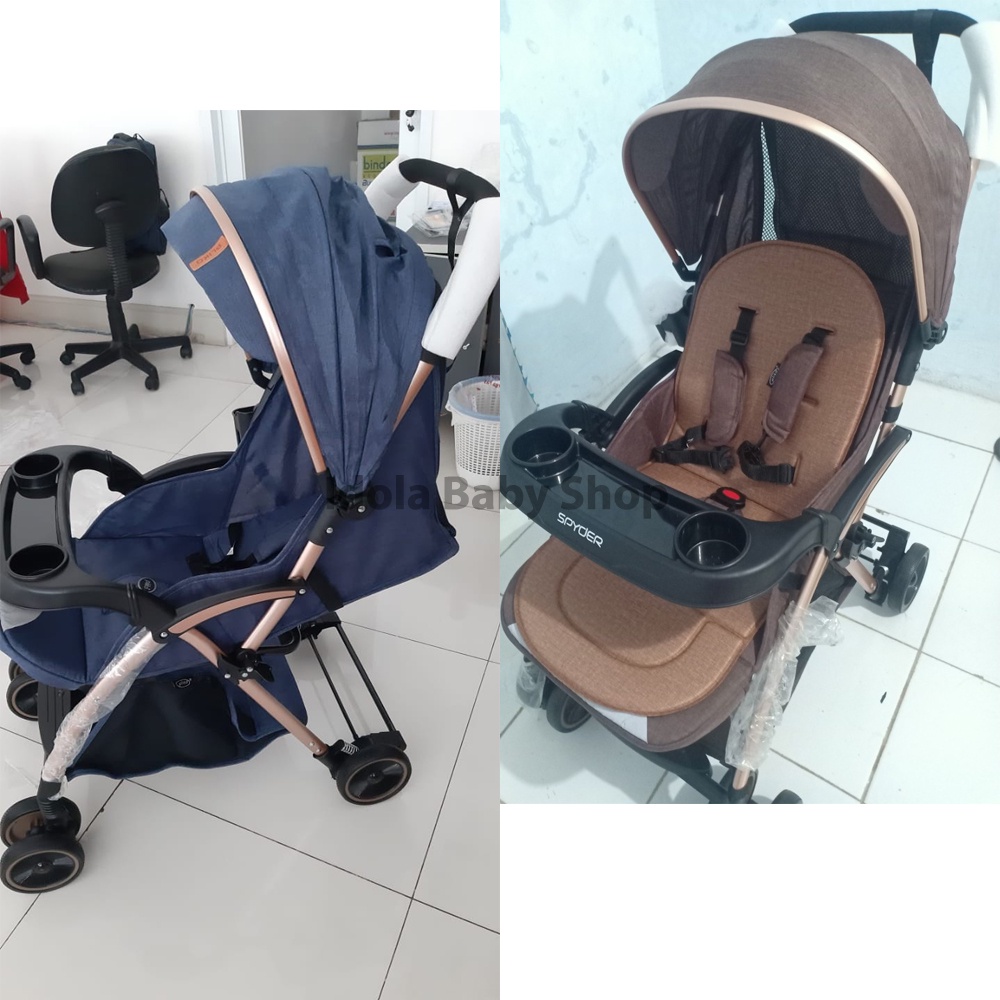 Stroller Pliko Spyder 297 Gold Frame Kereta Dorong Bayi