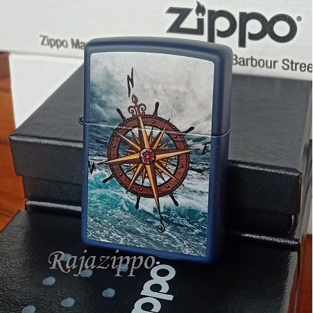Zippo Original USA 49408 Compass Design - Stok Lengkap - Resmi