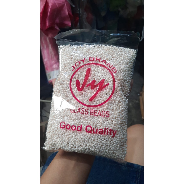 450GR MOTE JOY PASIR 8/0 1123 KREM / MANIK PAYET / KERAJINAN TANGAN DAN GELANG DIY / STRAP MASK