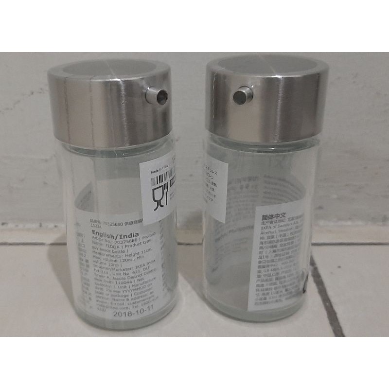 FLODA BOTOL KECAP BAHAN KACA IKEA UKURAN 120ML