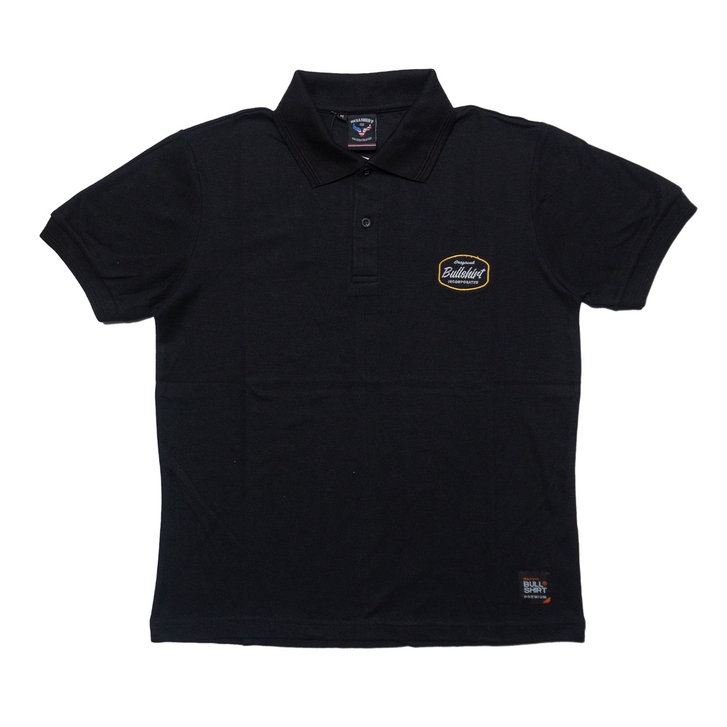 BULLSHIRT Kaos Polo Kerah Pria Distro Original Premium Lacoste Polo Shirt Hitam 05