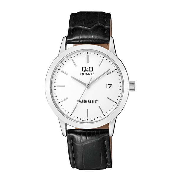 SALE Jam Tangan Pria Stylist Classic Kulit Leather Tanggal Analog Original Q&amp;Q QnQ QQ A462 A462J Series