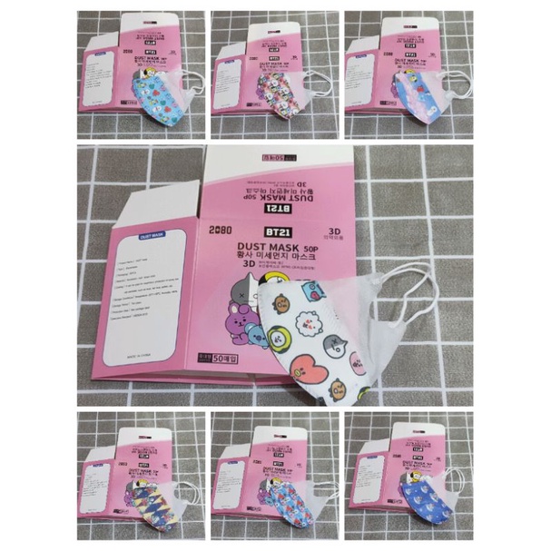 Masker duckbill anak BTS/BT21