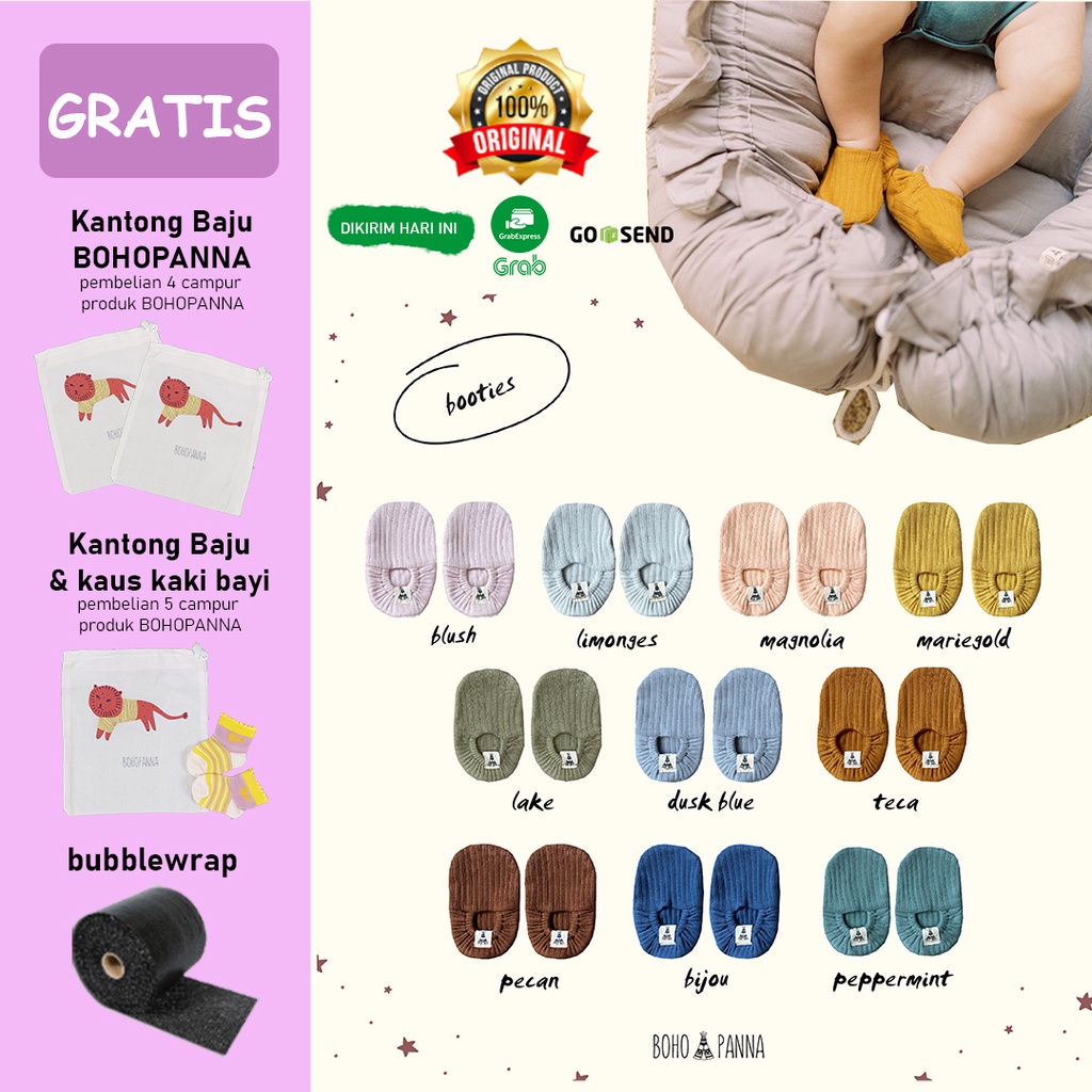 BOHOPANNA BOOTIES Sepatu Bayi Lembut 0-1y