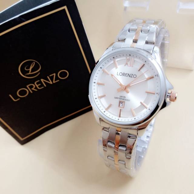 jam wanita original merek lorenzo