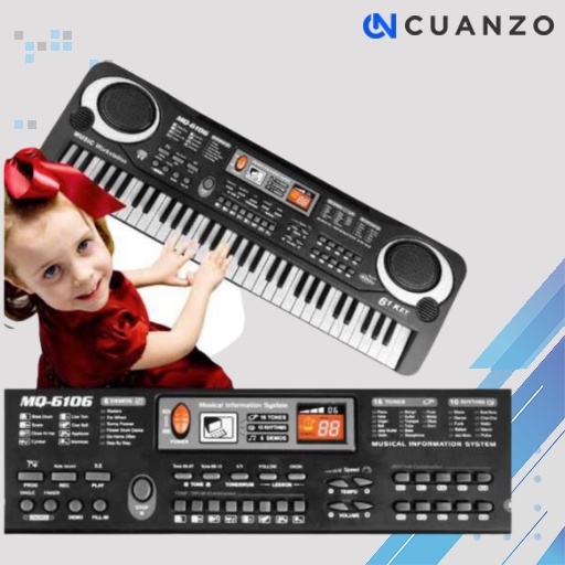 Organ Piano Anak Musical Keyboard 61 Keys / Piano Mainan Anak Mainan Elektronik Keyboard Organ Listrik Ukuran Besar / Piano Musik Mainan Anak Kecil Laki Laki Perempuan / Mainan Edukasi Musik / Piano Keyboard Digital Anak Set Lengkap Murah Original