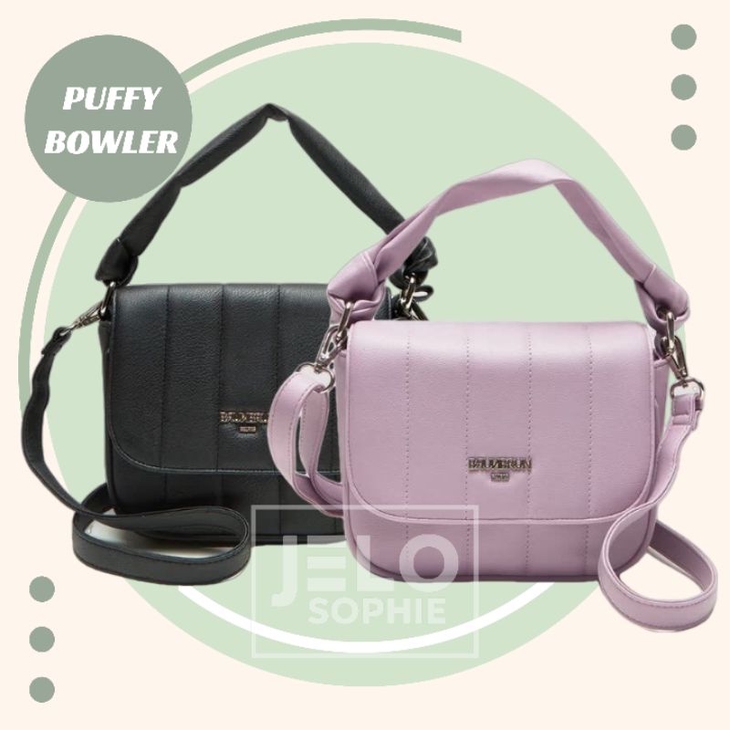 TAS PUFFY BOWLER BLACK LILAC AMILY BRUNBRUN PARIS
