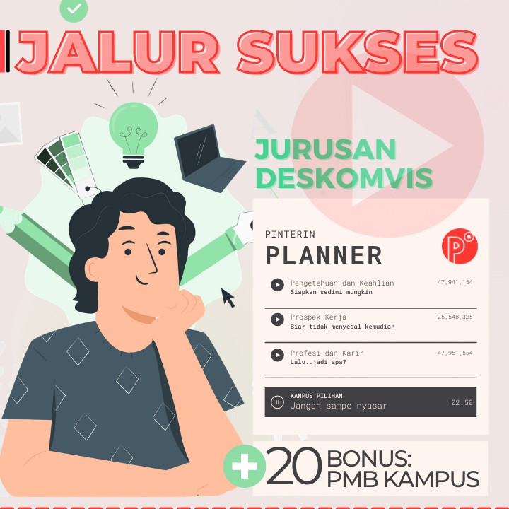 

Daily Planner Kuliah Jurusan Deskomvis | Jalur Test SNMPTN-SBMPTN-UTBK Weekly Binder Loose leaf B5