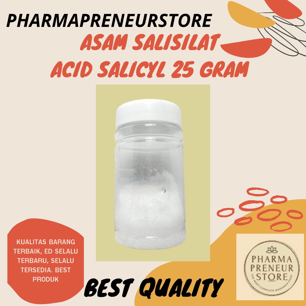 Acid Salicyl/Asam Salisilat 25 gram Best Quality