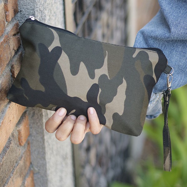 Dompet Pouch Pria / Wanita SPNB Kanvas KODE ARMY