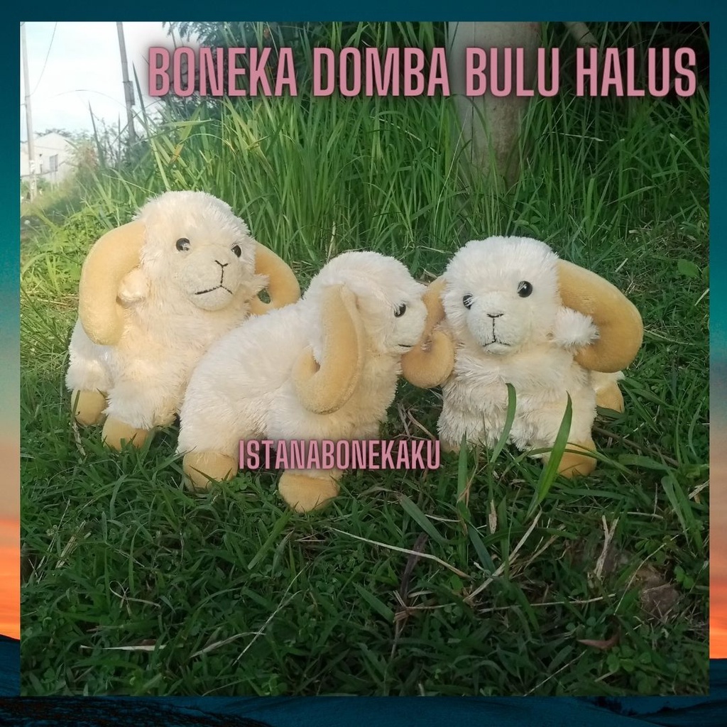 Boneka Domba Bertanduk Souvenir Aqiqah Tinggi 25 CM