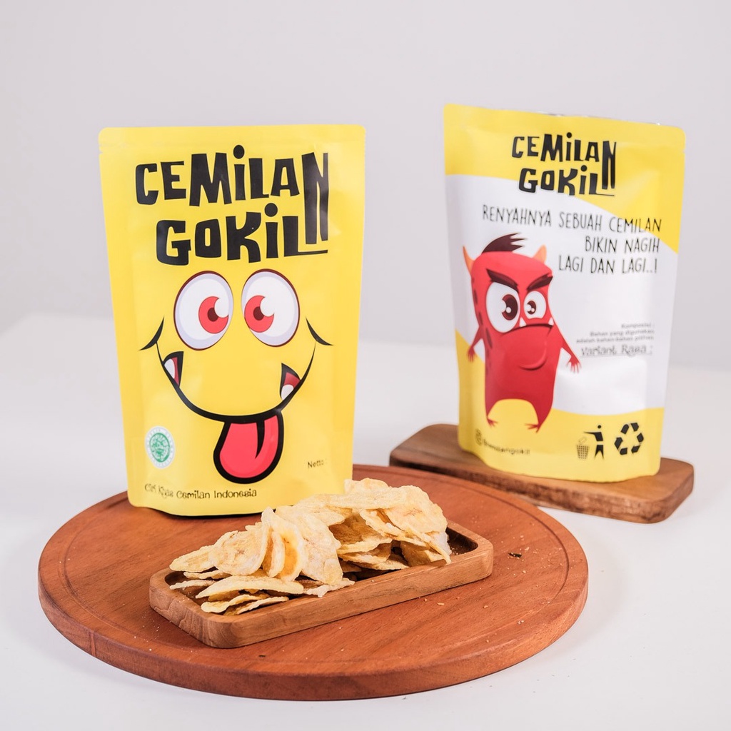 

Cemilan Gokil keripik pisang 100 gram keripik khas Indonesia