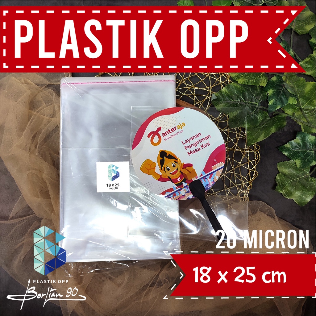 Plastik Opp 18x25 cm Plastik Opp Seal Plastik Opp Lem Plastik Bening Tebal 20 Micron Plastik Hijab
