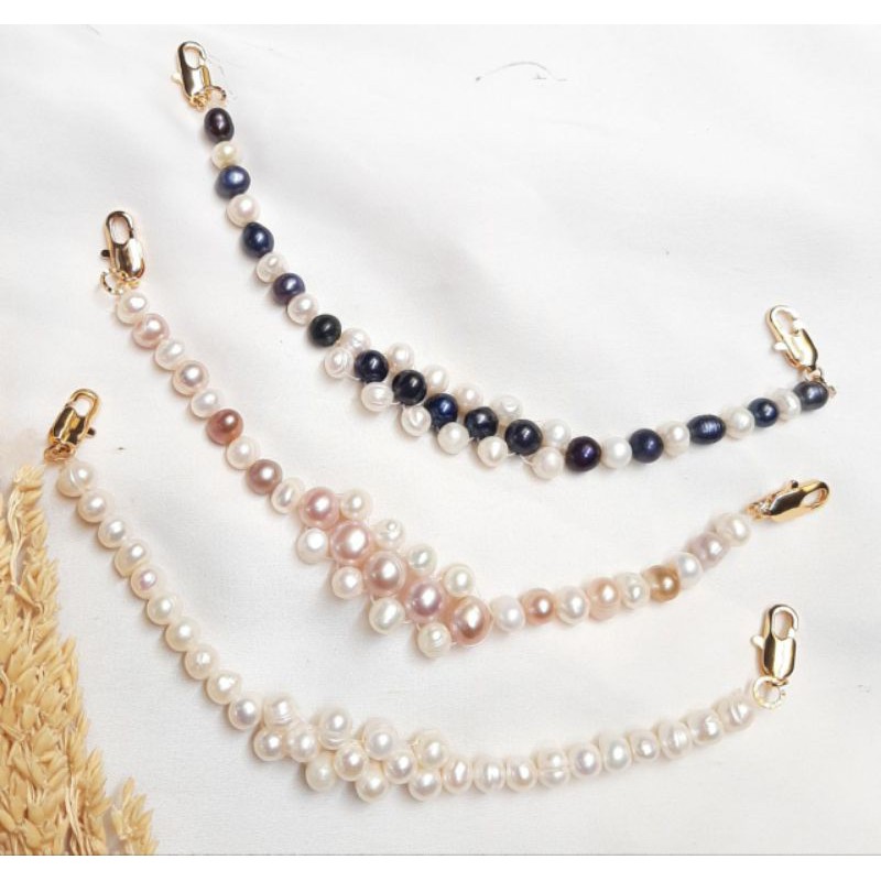 Konektor masker/ Gelang Mutiara Asli