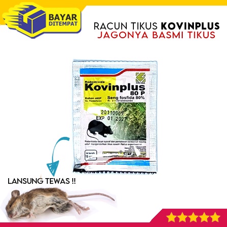 Racun Tikus KOVINPLUS KOVIN PLUS Obat Anti Tikus Pembasmi Ampuh Tuntas 80P 15Gr