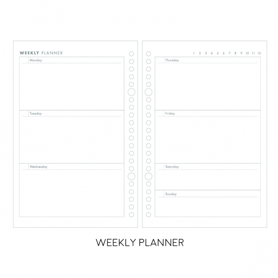 

RK PANMOMO Monthly And Weekly Planner Loose Leaf [Creativ]
