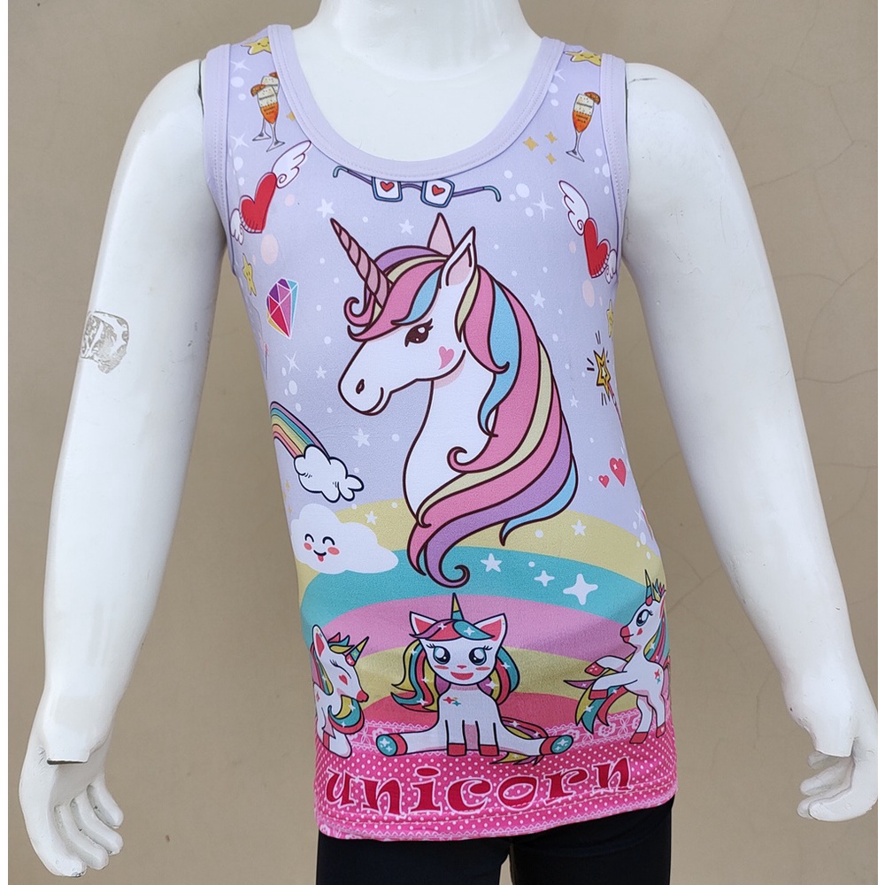 Kaos Singlet Motif UNICORN LITTLE PONY / Kaos Dalam Anak Perempuan