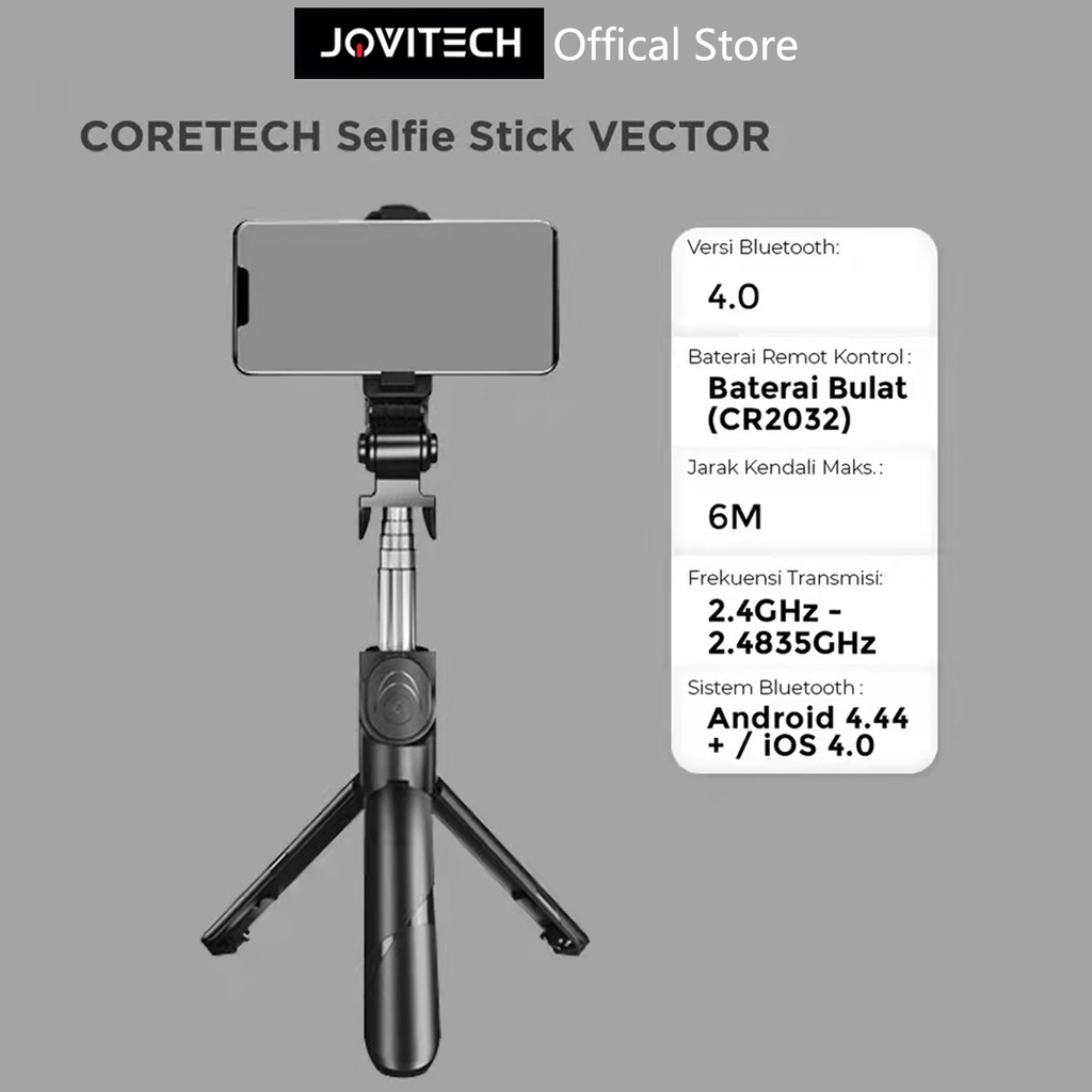 【COD】Jovitech TRIPOD TONGSIS 3 IN 1  STAND SELFIE AND SELFIE STICKER R1 / TONGSIS WIRELESS / TRIPOD BLUETOOTH REMOTE CONTROL / SELFIE STICK TRIPOD 360°