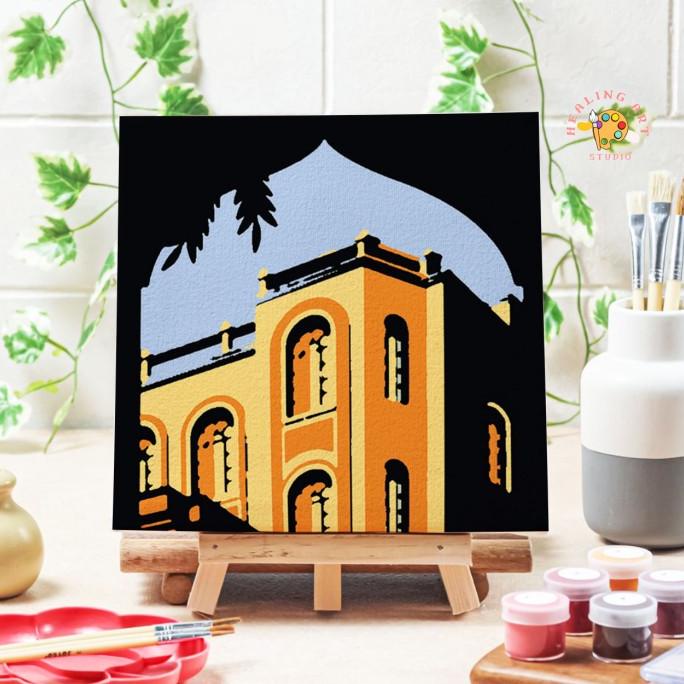 

Paint by number lukisan bangunan city versi 3 canvas 20x20 cm