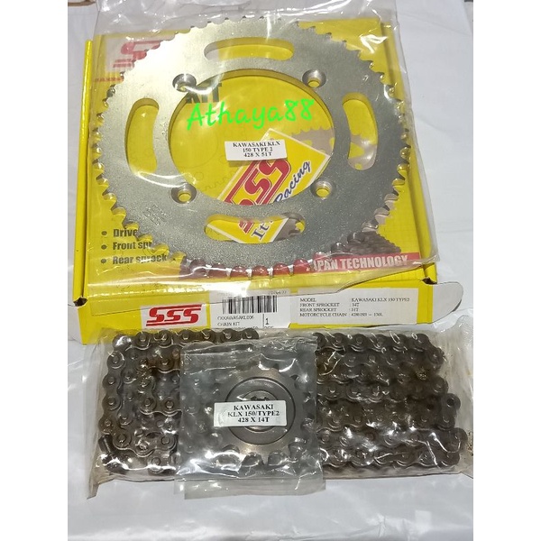 GEAR GIR SET GIR PAKET SSS KAWASAKI KLX 150 S KLX 150 L