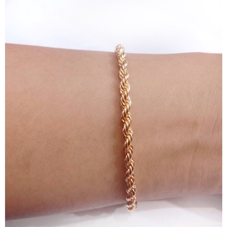 gelang tangan wanita //gelang tambang//perhiasan lapis emas //gelang