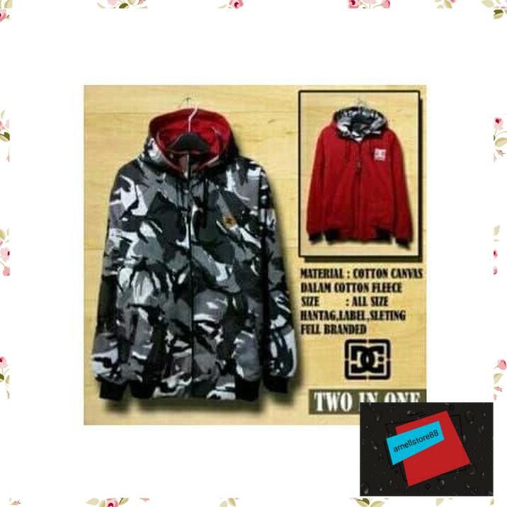 Jaket Pria parasut parka gunung army rusia bulak balik bulak balik army loreng WE64