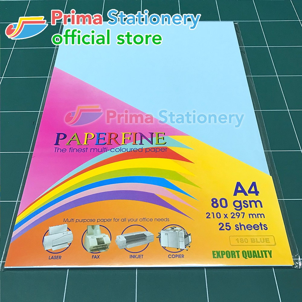

Paperfine Kertas HVS Warna A4 Blue Sinar Spectra IT 180