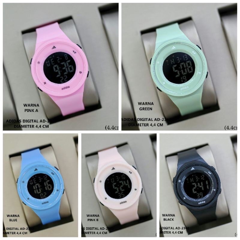 Cod Jes Jam Tangan Unisex Adidas Digital 1857 Tali Rubber Shopee Indonesia