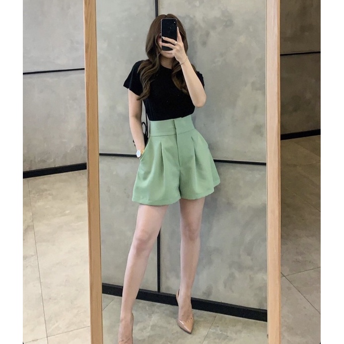 empire HW short pants Goulding warna pale green