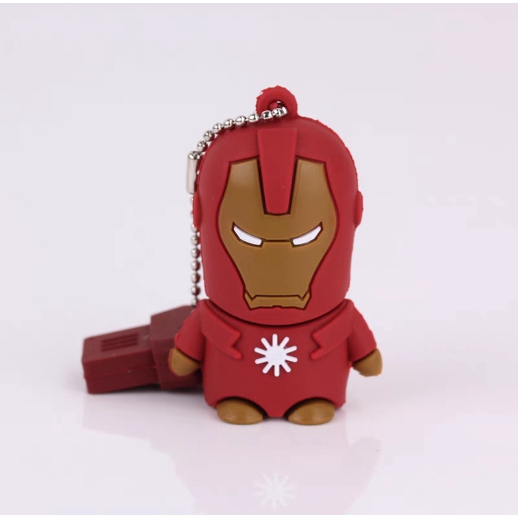 Flashdisk USB Portable High Speed Desain Iron Man Marvel Avengers Tony Stark Bahan Silica gel 8GB / 16GB / 32GB / 64GB / 128G