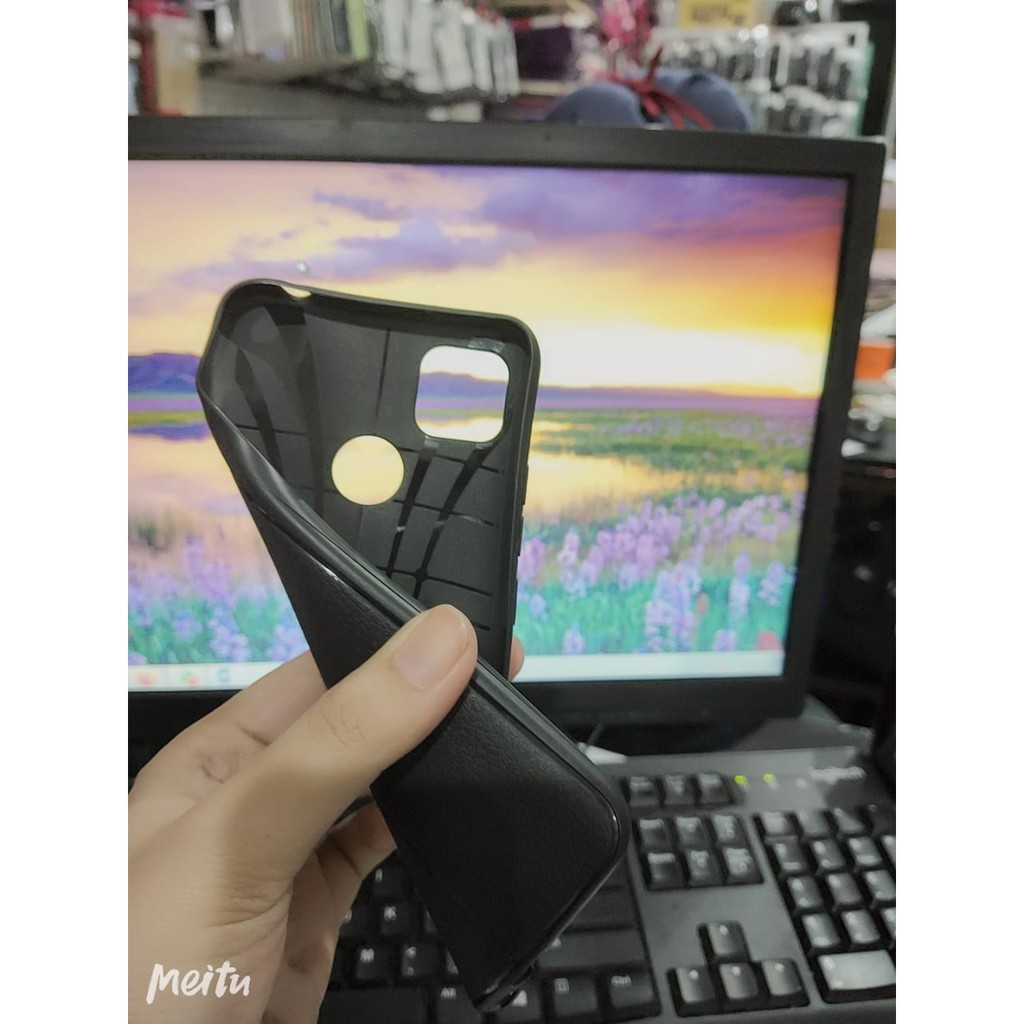 Auto Fokus Redmi 9C 6.53 inchi Leather Soft Case REDMI 9C AUTOFOCUS Motif Kulit Jeruk