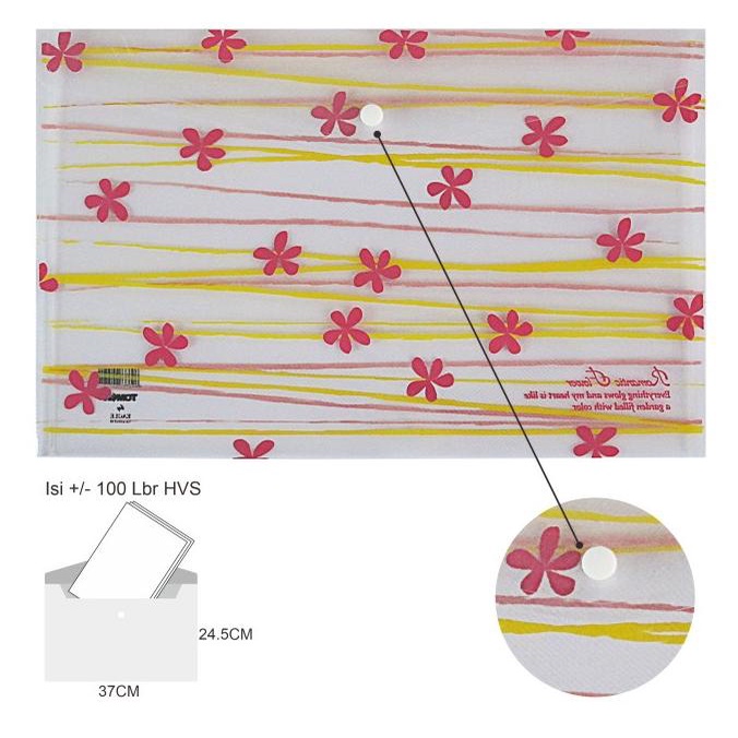 

Office & Stationery | Document Organizer | Map Kancing Plastik / Smart Pocket / Tomex Romantic Flower Tx 212017 H | Best Seller