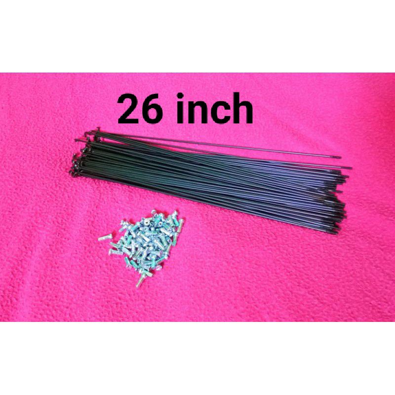 Jari Jar 72 pcs rims Ukuran Velg 26 inch Plus Nepel Jeruji Ruji Sepeda MTB Steel Bicycle Bike Warna 