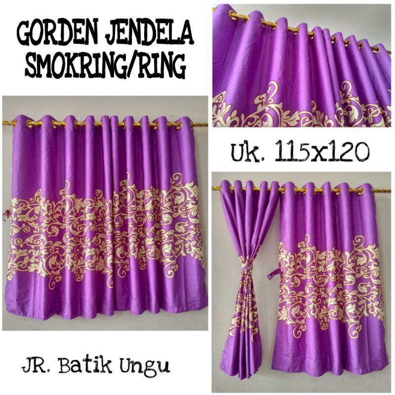 GORDEN JENDELA PENDEK KAMAR SMOKRING/ RING TERMURAH TERLARIS UK. 120 X115 (BISA COD)