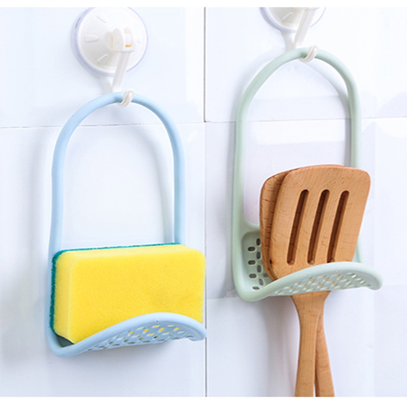 Kitchen Bendable Foldable Sink Drain Rack Hanging Soap Storage Bag Basket Faucet Sponge Drain Holder Bathroom Organizer