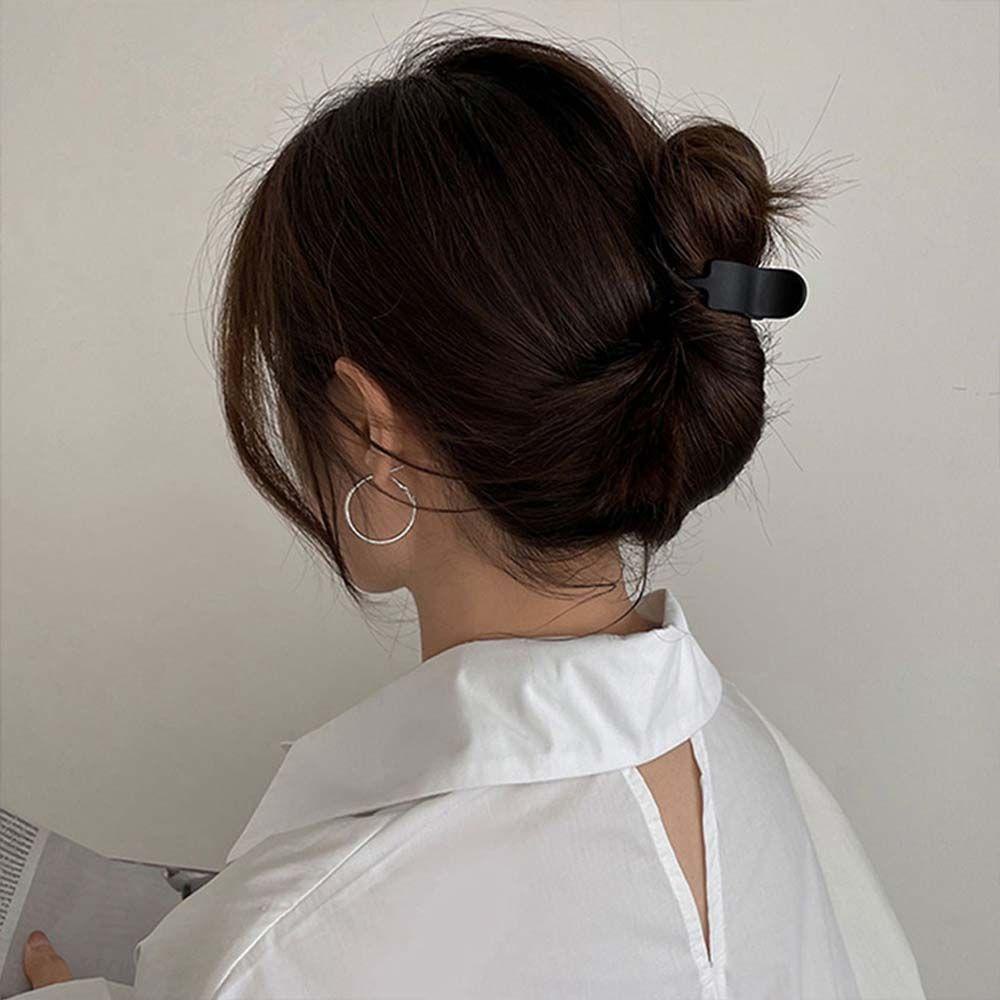 NEEDWAY Gadis Jepit Rambut Lucu Kreatif Elegan Wome Hair Claw High Ponytail Fixed Clip Frosted Kecil Hair Claw