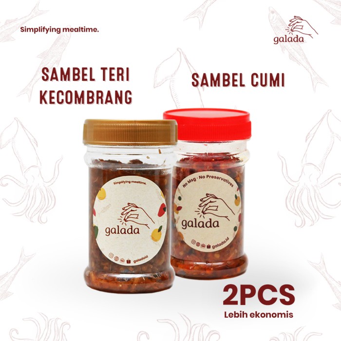 

Sambal Cumi + Sambal Teri Kecombrang Galada Paket 2pcs
