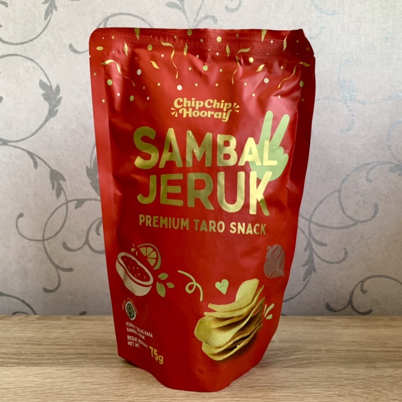 

Chip Chip Hooray Sambal Jeruk Premium Taro Snack - Keripik Talas 75g