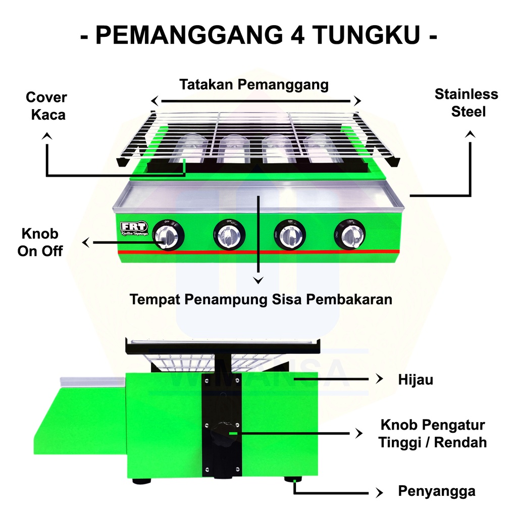 PEMANGGANG 4 TUNGKU FRT - KOMPOR PEMANGGANG