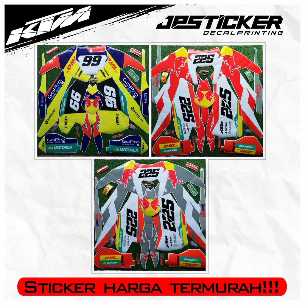 Lelang Termurah Decal Stiker Variasi Random Motor KTM 2017 Stiker KTM 2017 Full Body ALL-01
