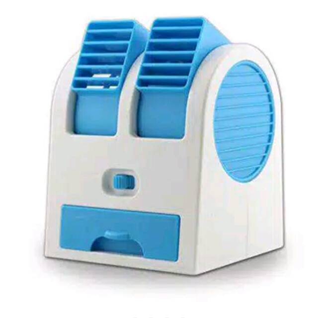 AC Mini Portable Double Cooler Fan / Kipas Angin Aromaterapi Parfum